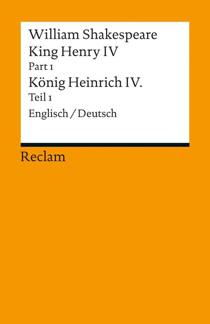 King Henry IV, Part 1 / Heinrich IV., Teil 1, William Shakespeare - Paperback - 9783150190487