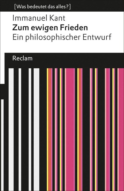 Zum ewigen Frieden, Immanuel Kant - Paperback - 9783150190654