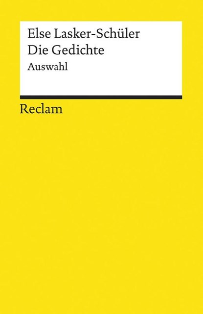 Die Gedichte, Else Lasker-Schüler - Paperback - 9783150191682