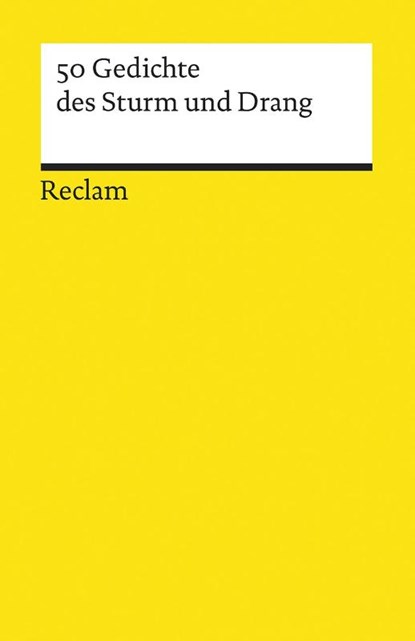 50 Gedichte des Sturm und Drang, Matthias Luserke-Jaqui - Paperback - 9783150196632