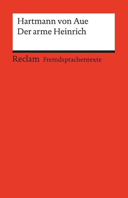 Der arme Heinrich, Hartmann von Aue - Paperback - 9783150199060