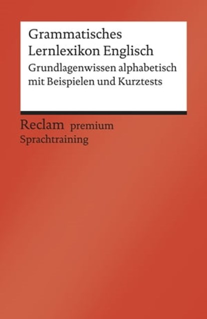 Grammatisches Lernlexikon Englisch, Andrew Williams - Ebook - 9783159606385