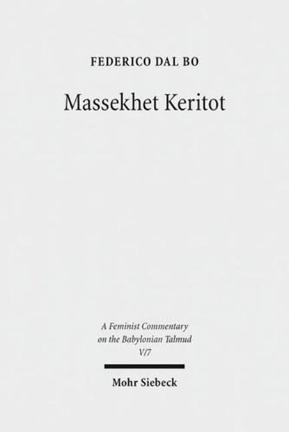 Massekhet Keritot, Federico Dal Bo - Gebonden - 9783161526619