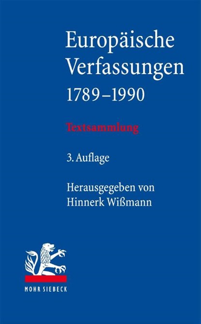 Europäische Verfassungen 1789-1990, Hinnerk Wißmann - Paperback - 9783161642142