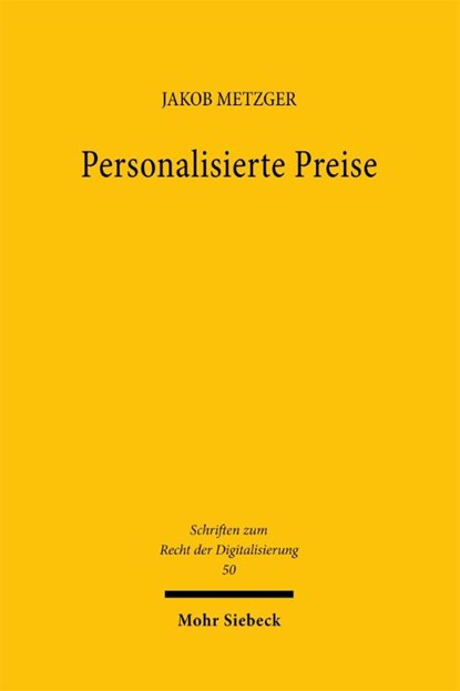 Personalisierte Preise, Jakob Metzger - Gebonden - 9783161648953