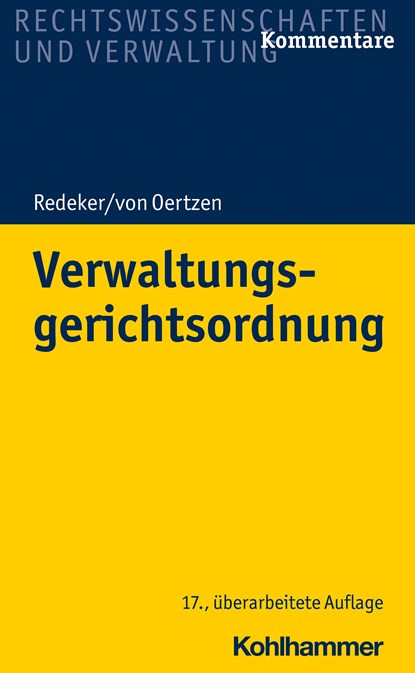 Verwaltungsgerichtsordnung, Martin Redeker ;  Peter Kothe ;  Helmuth von Nicolai - Gebonden - 9783170380905