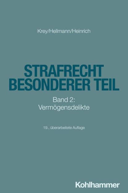 Strafrecht Besonderer Teil, Volker Krey ; Uwe Hellmann ; Manfred Heinrich - Paperback - 9783170449176