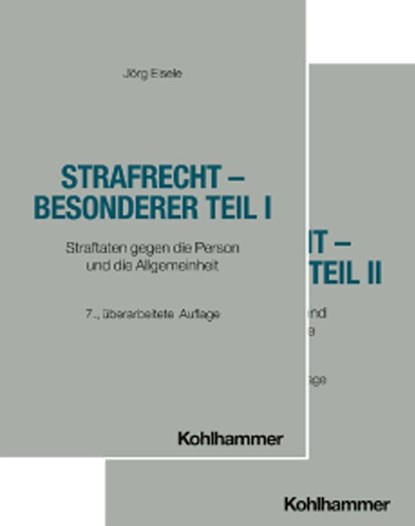 Strafrecht - Besonderer Teil I + Besonderer Teil II - Paket, Jörg Eisele - Paperback - 9783170462106