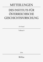 Mitteilungen des Instituts für Österreichische Geschichtsforschung 124. Band, Teilband 1 (2016) | Thomas Winkelbauer | 