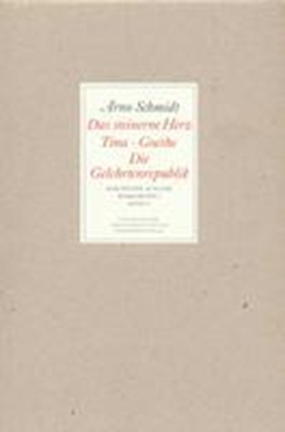 Bargfelder Ausgabe. Werkgruppe I. Romane, Erzählungen, Gedichte, Juvenilia, Arno Schmidt - Gebonden - 9783251800025