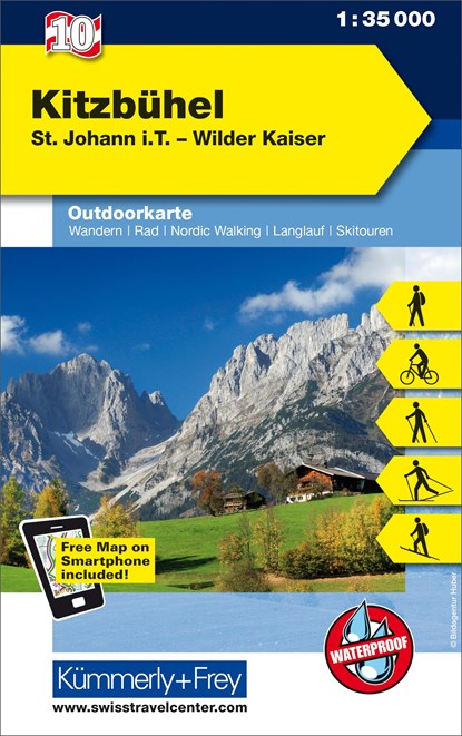 KuF Österreich Outdoorkarte 10 Kitzbühel 1 : 35 000, niet bekend - Gebonden - 9783259007198