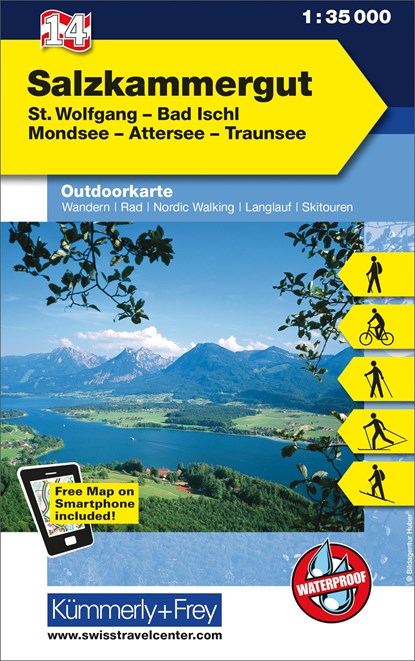 KuF Österreich Outdoorkarte 14 Salzkammergut 1 : 35 000, niet bekend - Gebonden - 9783259007235