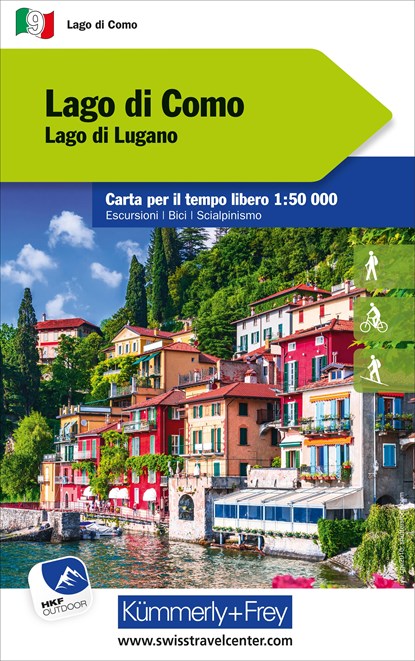 Lago di Como Nr. 09 Outdoorkarten Italien 1:50 000, Hallwag Kümmerly+Frey AG - Gebonden - 9783259007518