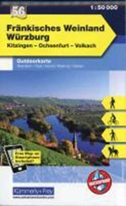 KuF Deutschland Outdoorkarte 56 Fränkisches Weinland - Würzburg 1 : 50 000, niet bekend - Paperback - 9783259009413
