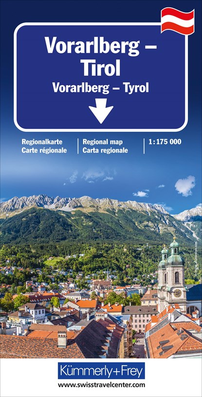 Vorarlberg - Tirol - Südtirol Regionalkarte Österreich 1: 175 000, Hallwag Kümmerly+Frey AG - Gebonden - 9783259012994