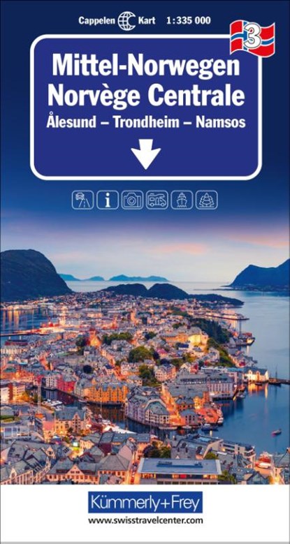Kümmerly+Frey Regional-Strassenkarte 3 Mittel-Norwegen 1:335.000, Hallwag Kümmerly+Frey AG - Gebonden - 9783259018231