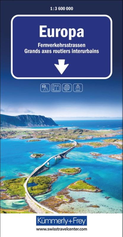 Europe long-distance traffic routes, Hallwag Kümmerly+Frey AG - Gebonden - 9783259018323