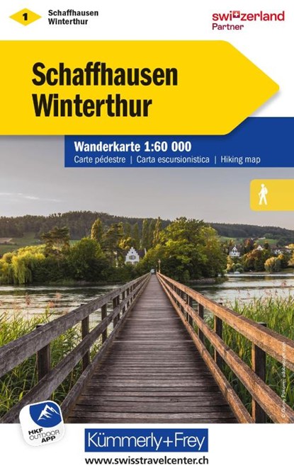 KuF Schweiz Wanderkarte 01 Schaffhausen - Winterthur 1 : 60 000, niet bekend - Gebonden - 9783259022016