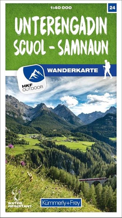 Unterengadin / Scuol - Samnaun 24 Wanderkarte 1:40 000 matt laminiert, niet bekend - Gebonden - 9783259023242