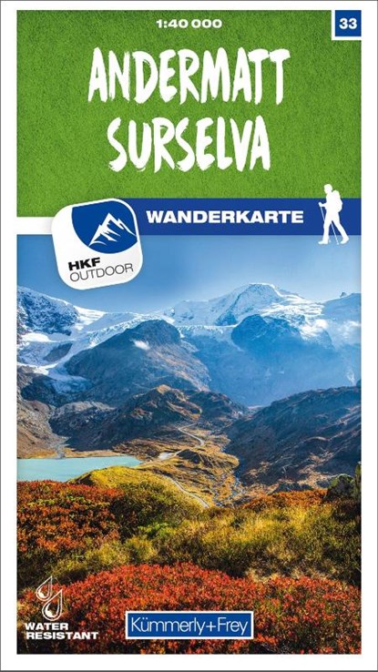 Andermatt - Surselva 33 Wanderkarte 1:40 000 matt laminiert, niet bekend - Gebonden - 9783259023334