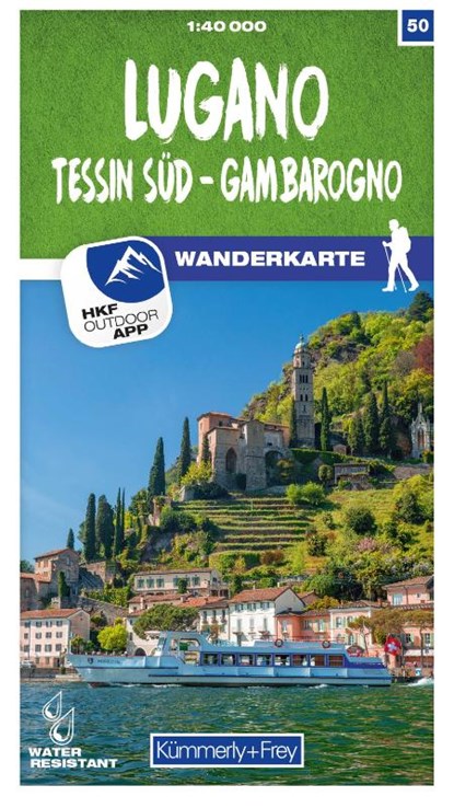 Lugano - Sottoceneri - Gambarogno 50 Wanderkarte 1:40 000 matt laminiert, niet bekend - Gebonden - 9783259023501