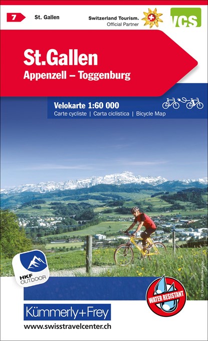 Radwanderkarte St. Gallen - Appenzell - Toggenburg mit Ortsindex (7), niet bekend - Gebonden - 9783259024072