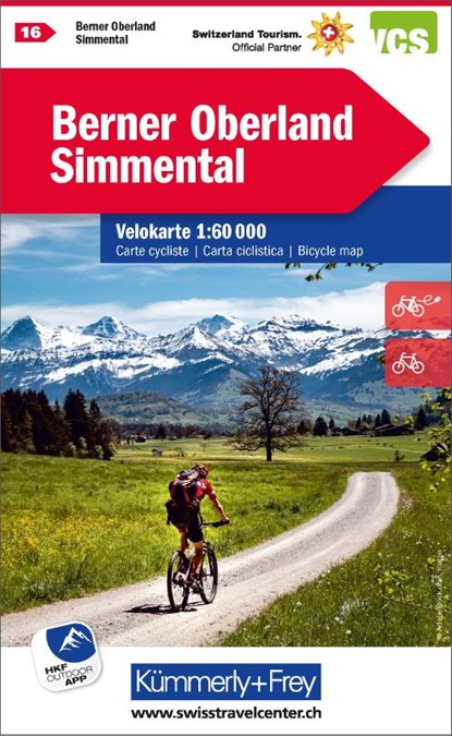 Kümmerly+Frey Velokarte 16 Berner Oberland, Simmental 1:60.000, niet bekend - Gebonden - 9783259024164