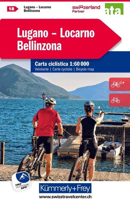 Radwanderkarte Lugano - Locarno - Bellinzona mit Ortsindex (18), niet bekend - Gebonden - 9783259024188