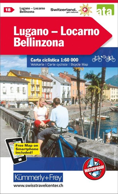Radwanderkarte Lugano - Locarno - Bellinzona mit Ortsindex (18), niet bekend - Gebonden - 9783259024188