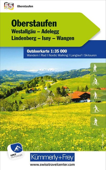 Kümmerly+Frey Outdoorkarte Deutschland 55 Oberstaufen 1:35.000, Hallwag Kümmerly+Frey AG - Gebonden - 9783259025994