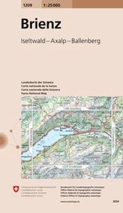 1209 Brienz, Bundesamt für Landestopografie swisstopo - Gebonden - 9783302012094