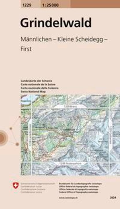 1229 Grindelwald, Bundesamt für Landestopografie swisstopo - Gebonden - 9783302012292