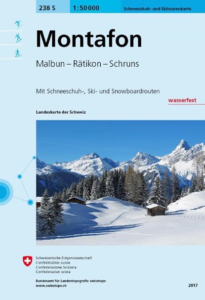 Swisstopo 1 : 50 000 Montafon Ski, niet bekend - Gebonden - 9783302202389
