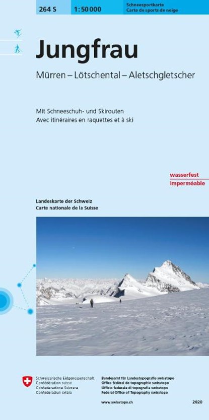 Swisstopo 1 : 50 000 Jungfrau Skitourenkarte, niet bekend - Gebonden - 9783302202648