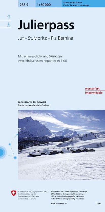 Swisstopo 1 : 50 000 Julierpass - Pass Dal Güglia Skitourenkarte, niet bekend - Gebonden - 9783302202686