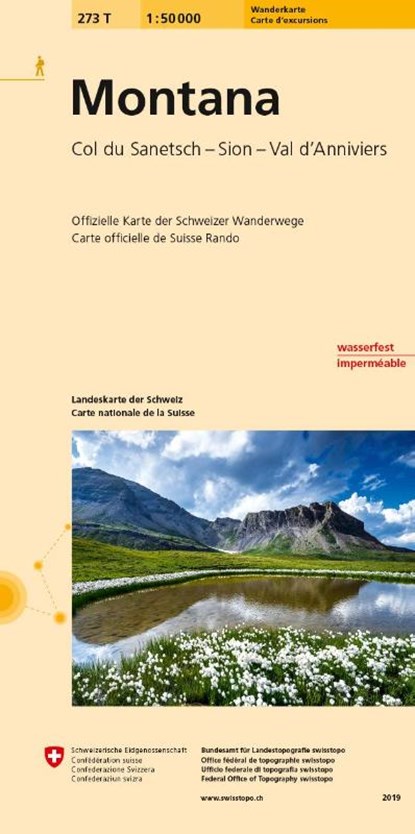 Swisstopo 1 : 50 000 Montana Wanderkarte, niet bekend - Gebonden - 9783302302737