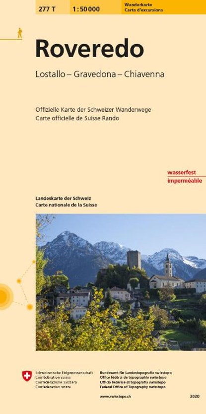 Swisstopo 1 : 50 000 Roveredo Wanderkarte, niet bekend - Gebonden - 9783302302775