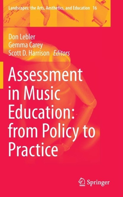 Assessment in Music Education: from Policy to Practice, niet bekend - Gebonden - 9783319102733