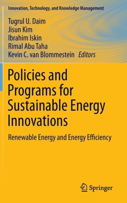 Policies and Programs for Sustainable Energy Innovations, niet bekend - Gebonden - 9783319160320