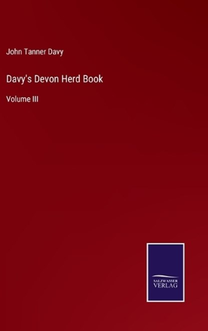 Davy's Devon Herd Book, John Tanner Davy - Gebonden - 9783375135973