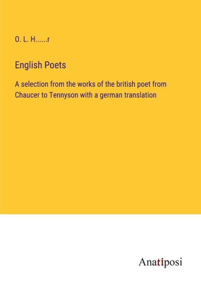 English Poets, O. L. H. . . . . . r - Paperback - 9783382020682