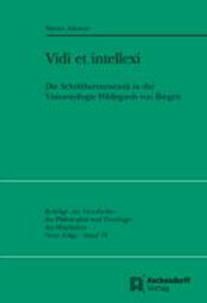 Vidi et intellexi, ZANTONYI,  Maura - Paperback - 9783402102862