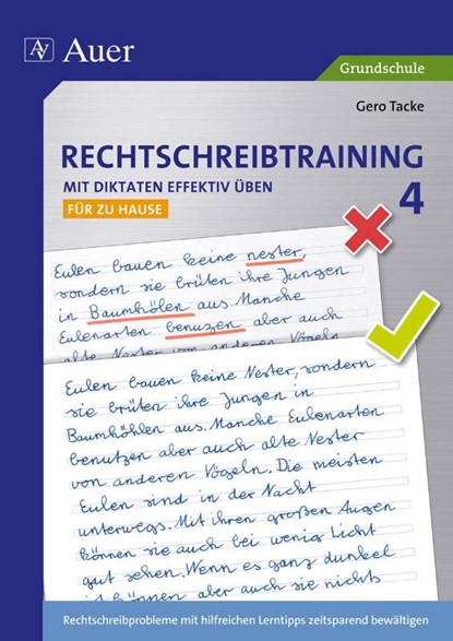 Rechtschreibtraining: Mit Diktaten effektiv üben 4, Gero Tacke - Gebonden - 9783403070894