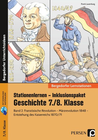 Stationenlernen Geschichte 7/8 Band 2 - inklusiv, LAUENBURG,  Frank - Paperback - 9783403203803
