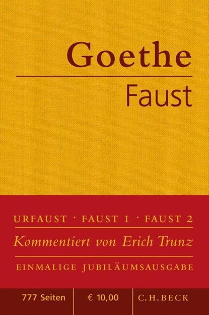 Faust Der Tragodie erster und zweiter Teil Urfaust, J W von Goethe - Gebonden - 9783406611384