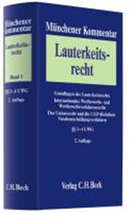 Münchener Kommentar / Lauterkeitsrecht 01, HEERMANN,  Peter W. ; Schlingloff, Jochen - Gebonden - 9783406644818