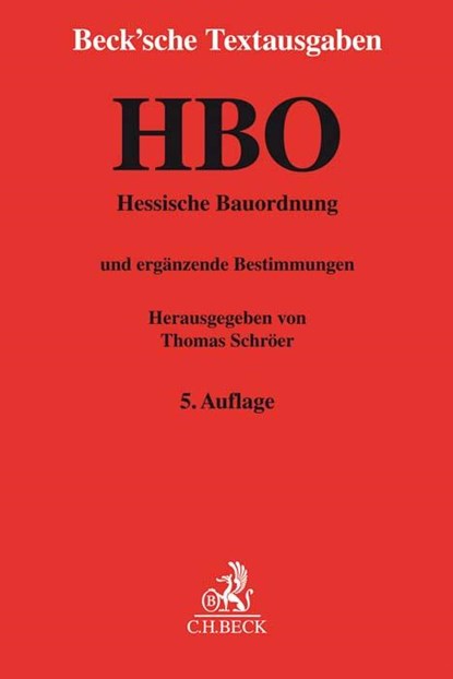 Hessische Bauordnung, Thomas Schröer - Paperback - 9783406770043