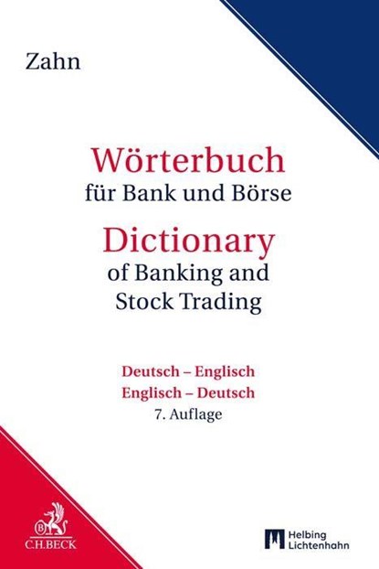 Wörterbuch für Bank und Börse, Hans Zahn - Gebonden - 9783406786884