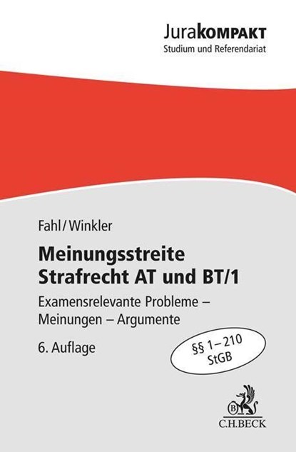 Meinungsstreite Strafrecht AT und BT/1, Christian Fahl ;  Klaus Winkler - Paperback - 9783406797750