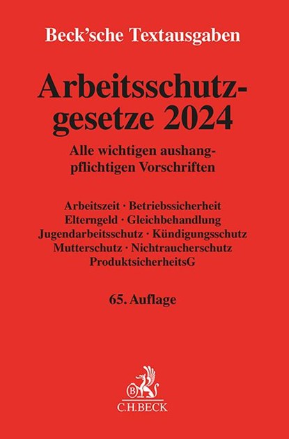 Arbeitsschutzgesetze 2024, niet bekend - Paperback - 9783406817069